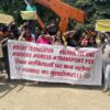 Parents protest school fee hike, ride bulldozer