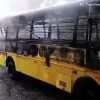 Bus on fire