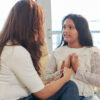 Indian,Teenage,Girl,Having,Sincere,Conversation,With,Mother,And,Talking