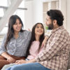 Happy,Indian,Family,Couple,With,Teen,Child,Daughter,Bonding,,Hugging,
