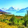 Mount,Cook,With,Lake,Pukaki,,Canterbury,,South,Island,,New,Zealand,