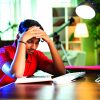 Stressed,Asian,Indian,Teenage,School,Boy,Learning,Virtually,At,Home,