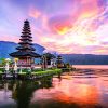 Pura,Ulun,Danu,Bratan,,Hindu,Temple,On,Bratan,Lake,Landscape,