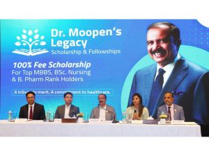 Dr. Moopen’s scholarship to fully fund medical, nursing and pharmacy education for 25 students annually