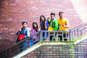 Cheerful,Indian,Asian,Young,Group,Of,College,Students,Or,Friends