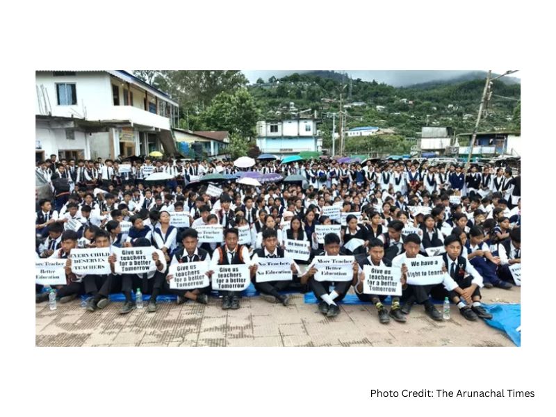 Arunachal schoolgirls march 65 km to protest teacher shortage (1)