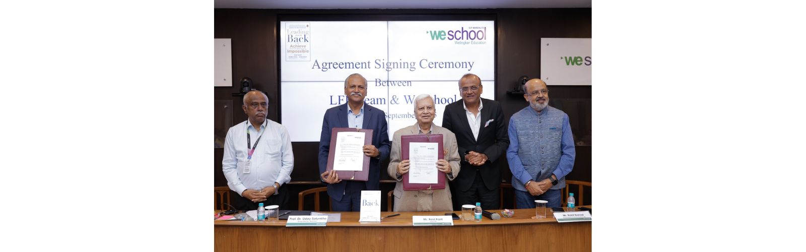 Weschool signs pact with lead from the back team to promote leadership philosophy (1)