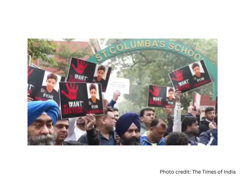 Delhi student suicide case Parents protest after note alleges harassment by teachers