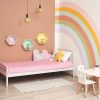 Cute,Child's,Room,Interior,With,Beautiful,Rainbow,Painted,On,Wall