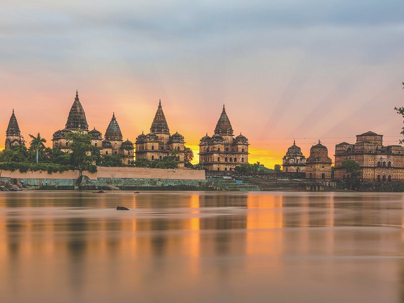 Orchha,,India,,,Royal,Chhatris,Or,Cenotaphs,Are,The,Historical