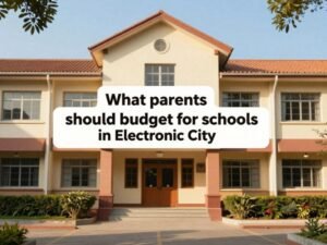 What parents should budget for schools in Electronic City