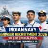 Indian Navy opens Agniveer recruitment 2026