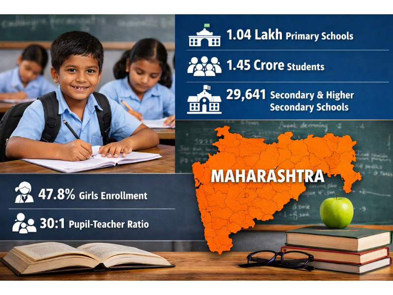 Maharashtra has over 1.45 crore students in 1.04 lakh primary schools Economic Survey