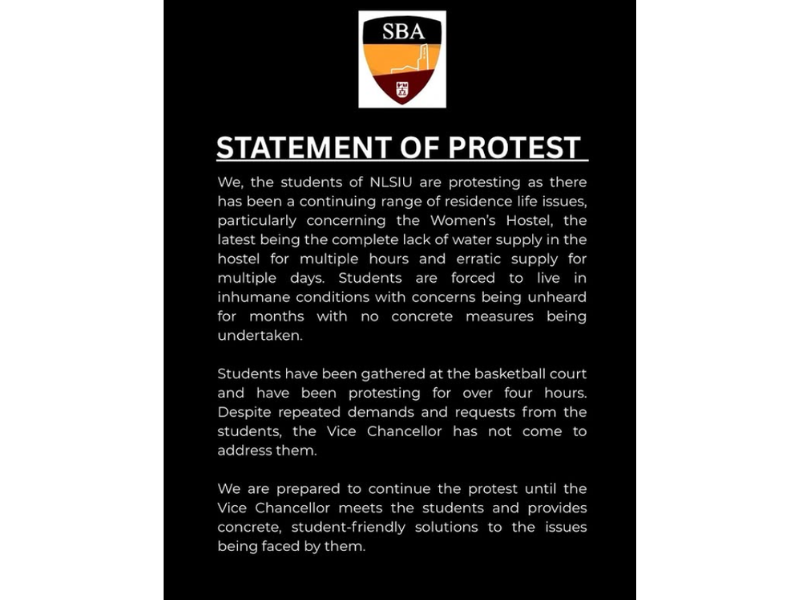 NLSUI students protest over deplorable conditions on campus