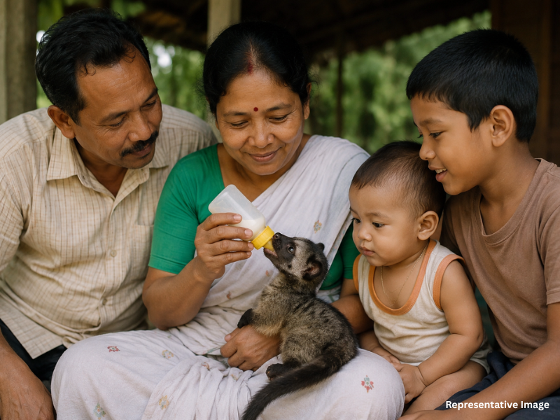 CBSE Textbook Revives Assam Family’s Memories of Raising Rescued Civet Cub