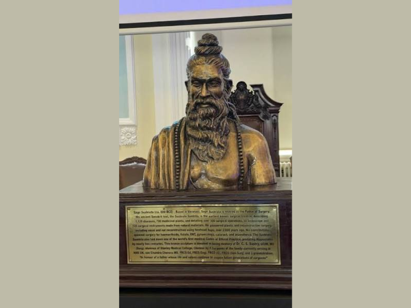 Statue of Maharishi Sushruta unveiled at Royal College of Surgeons of Edinburgh