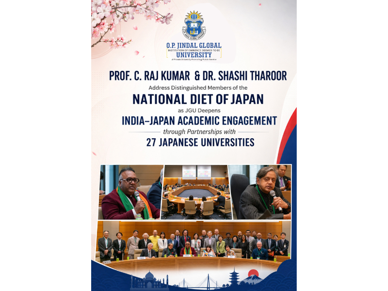 Professor C. Raj Kumar, Shashi Tharoor Address Japan's National Diet on India–Japan Academic Cooperation