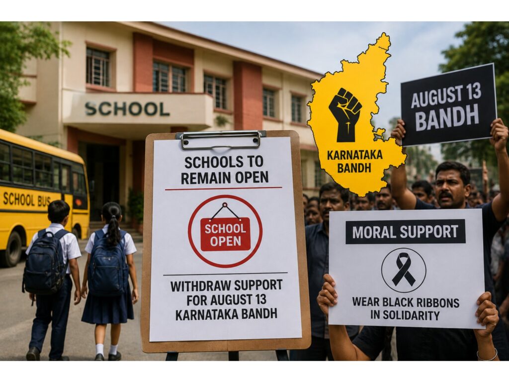 Schools’ association withdraws support for August 13 Karnataka bandh
