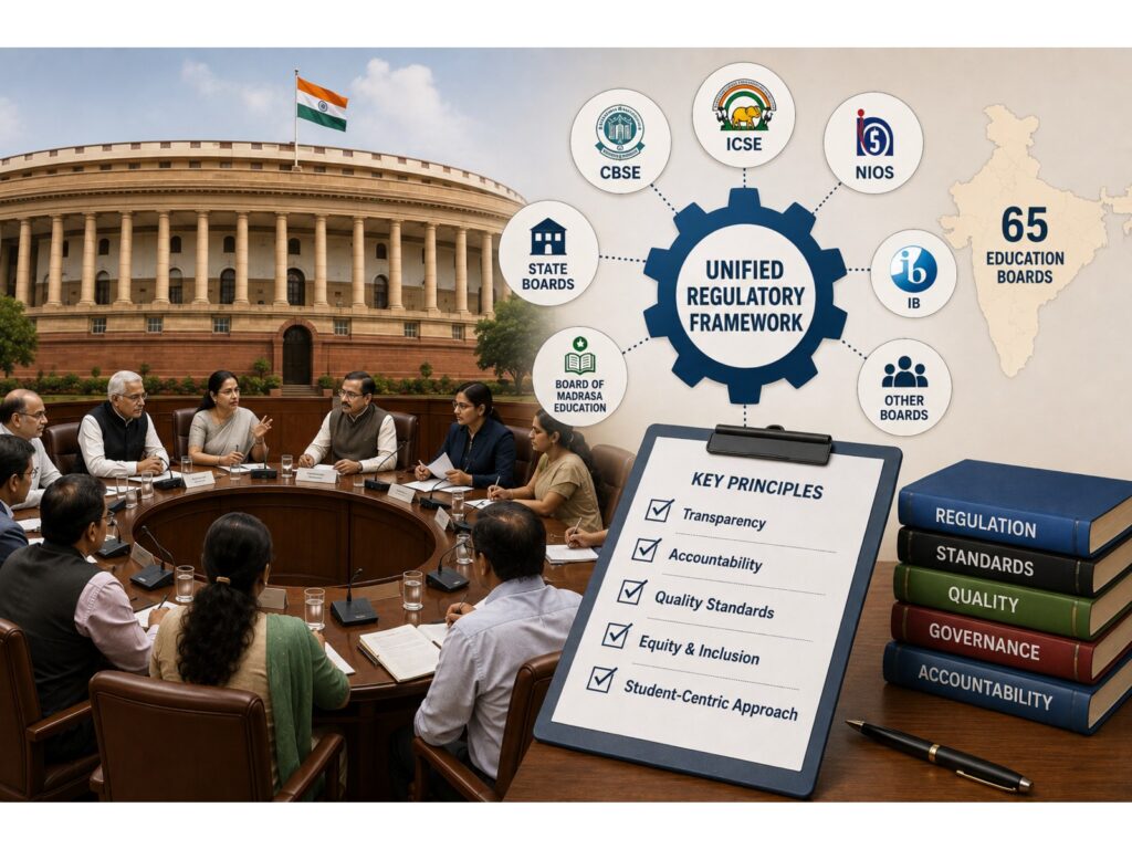 Parliamentary panel seeks unified regulatory framework for all 65 education boards