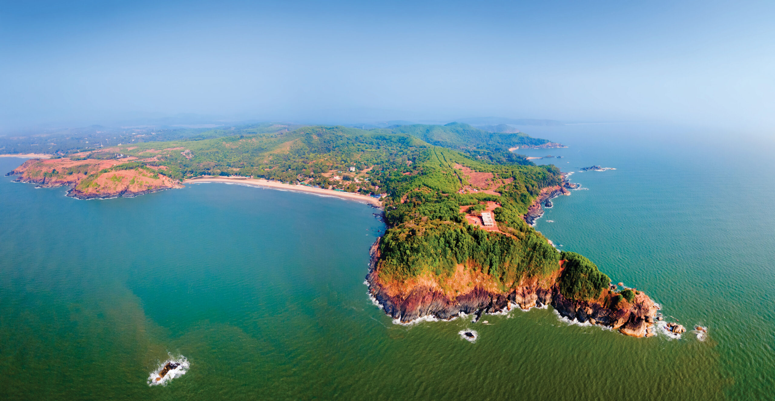 Kudle,Aerial,Panoramic,View.,Kudle,Beach,Is,A,Major,Tourist