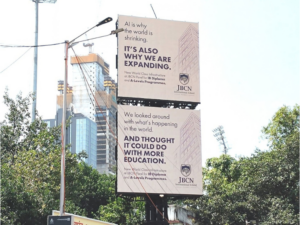 JBCN Education announces Parel campus expansion through OOH campaign