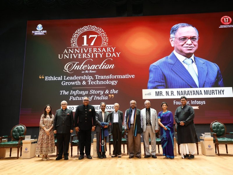 JGU University Day Narayana Murthy Says Ideas and Enterprise Are Key to India’s Development